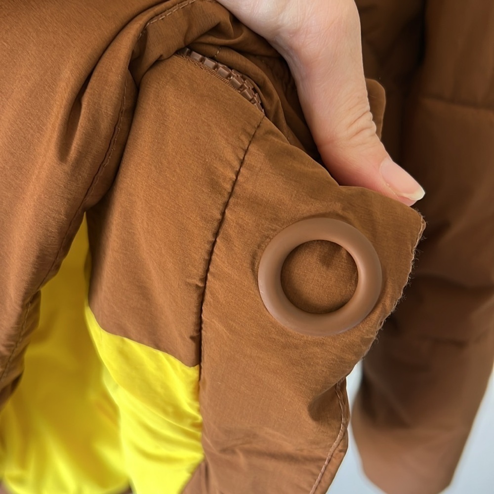 Essentiel antwerp brown and yellow chameleon puffer jacket - Picture 16 of 16